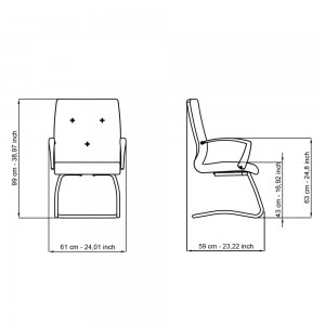 Silla confidente One 5 de Luxy. Sillas de oficina. Muebles de oficina modernos.