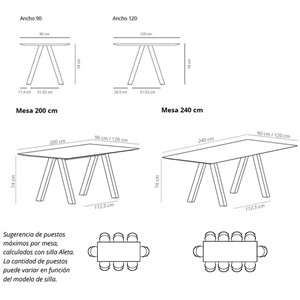Mesa Trestle de Viccarbe. Mobilario para contract y espacios interiores.