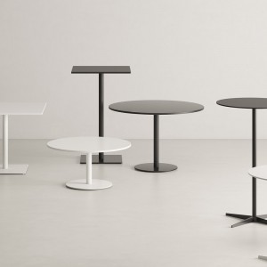 Mesa comedor Stan redonda de Viccarbe. Mobilario de diseño interior.  