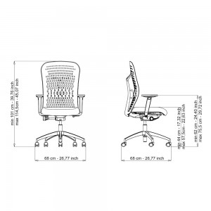 Silla operativa SmartBack PK4 de Luxy. Sillas de oficina. Sillas de diseño.