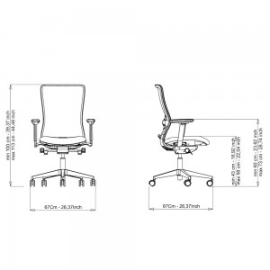 Silla operativa Pop PP14 de Luxy. Sillas de oficina.  Sillas de diseño.