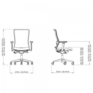 Silla operativa Pop PP15 de Luxy. Sillas de oficina. Sillas de diseño.