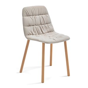 Silla Maarten tapizada. Mobilario moderno ideal para interiores. Patas de madera