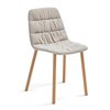 Silla Maarten tapizada. Mobilario moderno ideal para interiores. Patas de madera