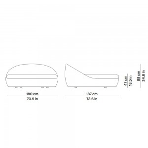 Daybed Heritage de Point. Muebles de exterior jardín terraza.