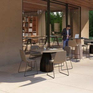 Silla Maarten tapizada. Mobilario moderno ideal para exteriores. Diseño moderno con confort.