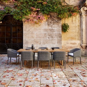 Mesa de comedor rectangular Heritage Point de Point. Muebles de exterior jardín terraza.