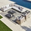 Mesa rincón Long Island de Point. Muebles de exterior jardín terraza.