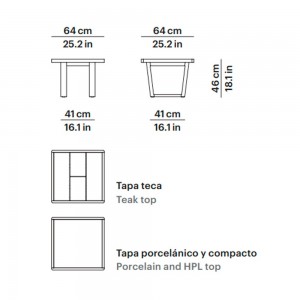 Mesa rincón Heritage de Point. Muebles de exterior jardín terraza.