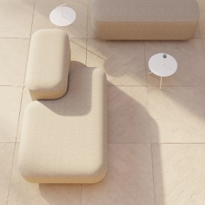 Conjunto de bancada Common Outdoor de Viccarbe. Mobilario para contract.