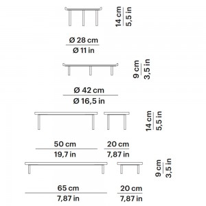 Mesa auxiliar Pal de Point. Muebles de exterior jardín terraza.