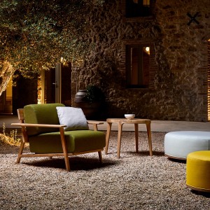 Mesa rincón Paralel de Point. Muebles de exterior jardín terraza.