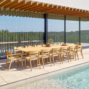 Mesa extensible Paralel de Point. Muebles de exterior jardín terraza.