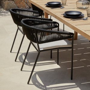 Sillón comedor Weave de Point. Muebles de exterior jardín terraza.