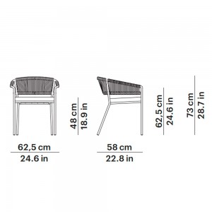 Sillón comedor Weave de Point. Muebles de exterior jardín terraza.
