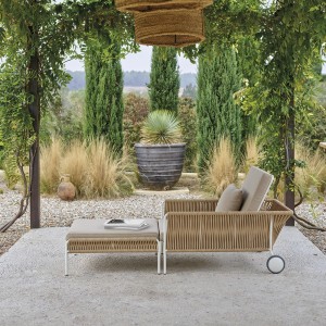 Puff Weave de Point. Muebles de exterior jardín terraza.