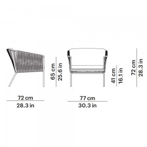 Sillón Weave de Point. Muebles de exterior jardín terraza.