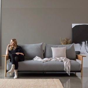 Sofá cama matrimonio Malloy wood de Innovation Living tapizado de alta calidad.