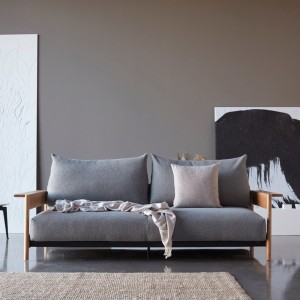 Sofá cama matrimonio Malloy wood de Innovation Living tapizado de alta calidad.