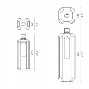 Lámpara  pie Cubo Contardi con un diseño único, moderno y elegante.