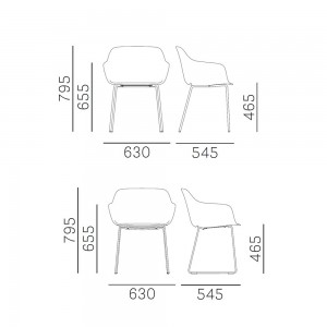 Sillón Babila XL Acero de Pedrali. Sillones de diseño. Sillones modernos de salón.
