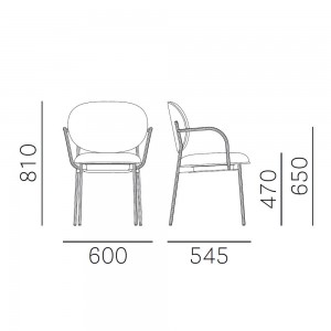 Sillón Blume 2955 de Pedrali. Sillones de diseño. Sillones tapizados modernos.