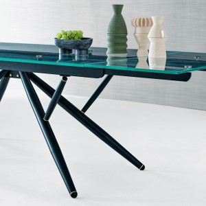 Mesa Bridge Rectangular de Bontempi. Mesas fijas modernas de diseño italiano.