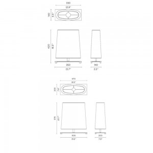 Lámpara sobremesa Ovale Contardi con diseño moderno, elegante y llleno de lujo.