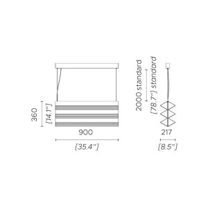 Lámpara suspensión Stick trio Contardi con diseño moderno, elegante y llleno de lujo.