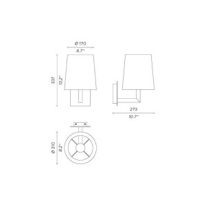 Aplique Tonda Contardi con diseño moderno, elegante y llleno de lujo.