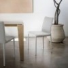 Mesa Cruz Extensible Cristal de Bontempi. Muebles modernos italianos. Mesas extensible para comedor.