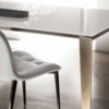 Mesa Cruz Extensible Cristal de Bontempi. Muebles modernos italianos. Mesas extensible para comedor.