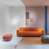 Pouf Buddy de Pedrali. Poufs tapizados de diseño. Poufs modernos para salón.