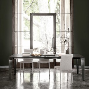 Mesa Cruz Extensible XXL de Bontempi. Muebles modernos italianos. Mesas modernas.
