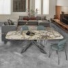 Mesa Artistico Redondeada de Bontempi. Mesas fijas modernos italianos.