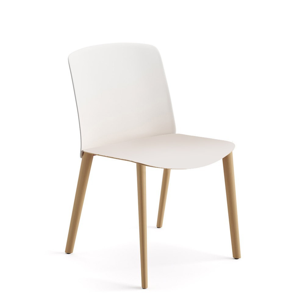 Silla Mixu polipropileno madera Arper. Sillas modernas de diseño.