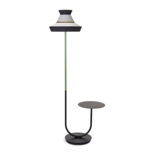 Lámpara pie con mesa Calypso Guadaloupe exterior Contardi con diseño moderno, retro y elegante.