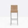 Taburete Cube XL con respaldo de Pedrali. Taburetes de diseño moderno.