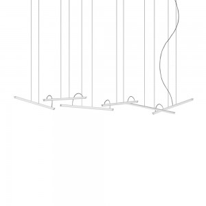 Lámpara suspensión Halo Lineal Vibia. Diseño de luminarias originales.