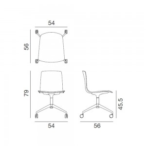 Silla Aava Ruedas Arper. Sillas modernas de diseño para oficinas o contract.