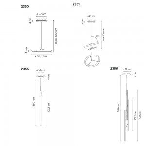 Lámpara Halo Jewel Vibia. Diseño moderno de lámparas suspendidas para salones.
