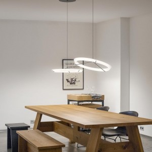 Lámpara Halo Jewel Vibia. Diseño moderno de lámparas suspendidas para salones.
