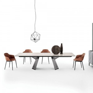 Mesa Fiandre Extensible Cerámica de Bontempi. Muebles modernos italianos.