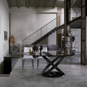 Mesa Fusion Ovalada de Bontempi. Mesas ovaladas modernas de diseño italiano.