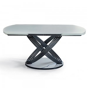 Mesa Fusion Redondeada Extensible de Bontempi. Mesas extensibles de diseño italiano.