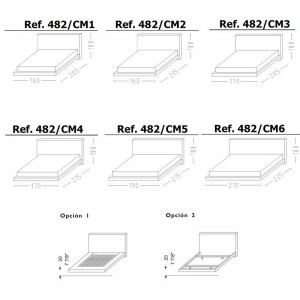 Cama Verona de  Casadesús. Camas de diseño.
