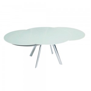 Mesa Giro Extensible con patas de Bontempi.  Muebles de diseño italiano.