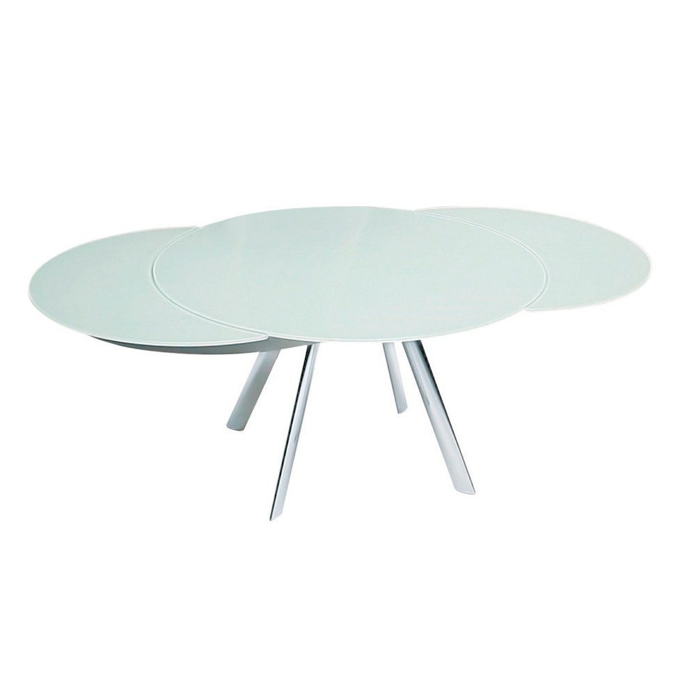 Mesa Giro Extensible con patas de Bontempi.  Muebles de diseño italiano.