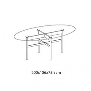 Mesa Glamour Elíptica Bontempi