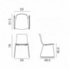Silla Aava tapizada patín Arper. Sillas modernas de diseño para contract.